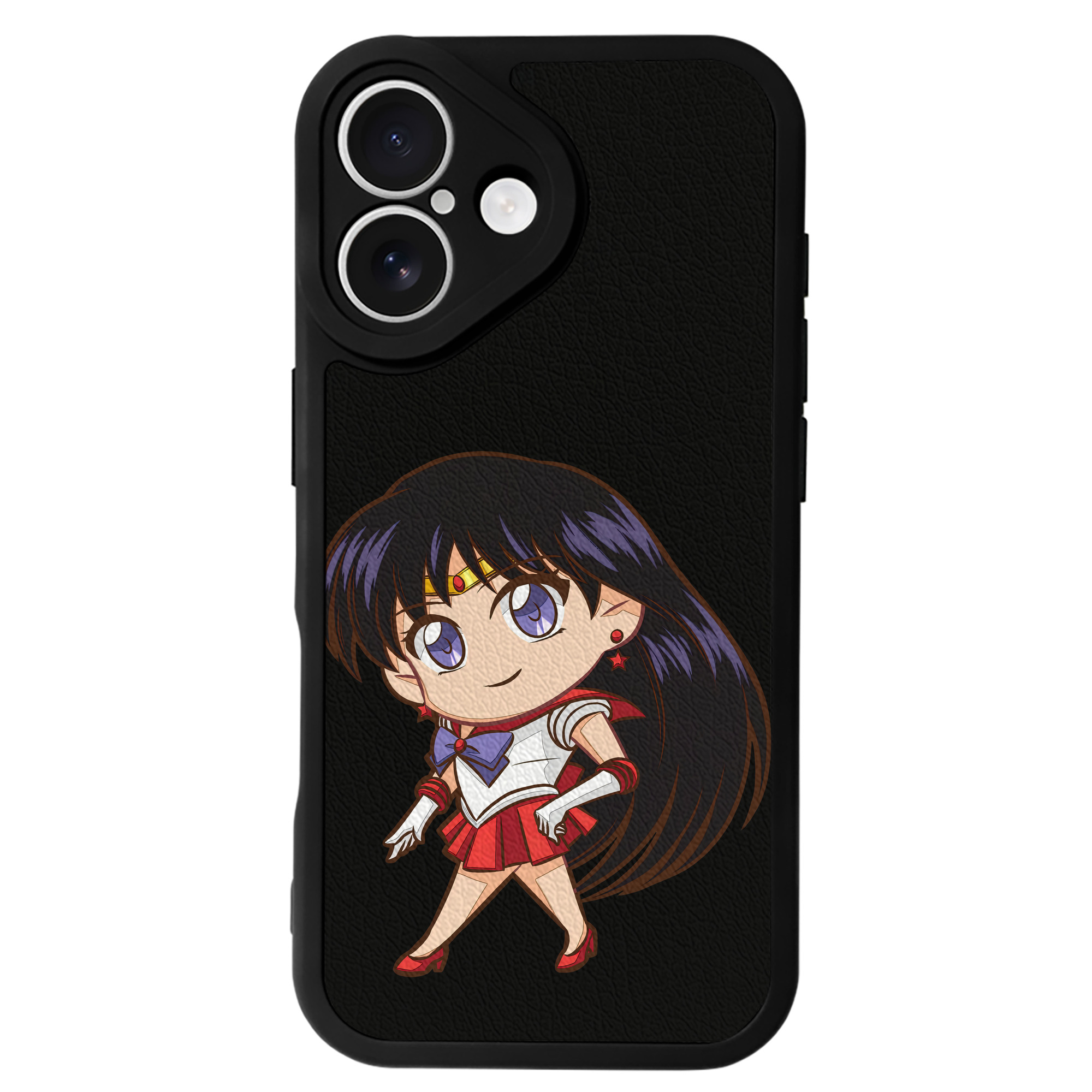 （画像用） 美少女戦士セーラームーン 火野レイ ひの レイ Sailor Moon Hino Rei （セーラーマーズ,Sailor Mars） 【iPhone 16シリーズ対応】シリコンスマホケース（レザー調） 材質：シリコン